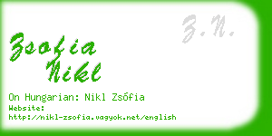 zsofia nikl business card