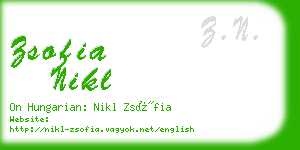 zsofia nikl business card